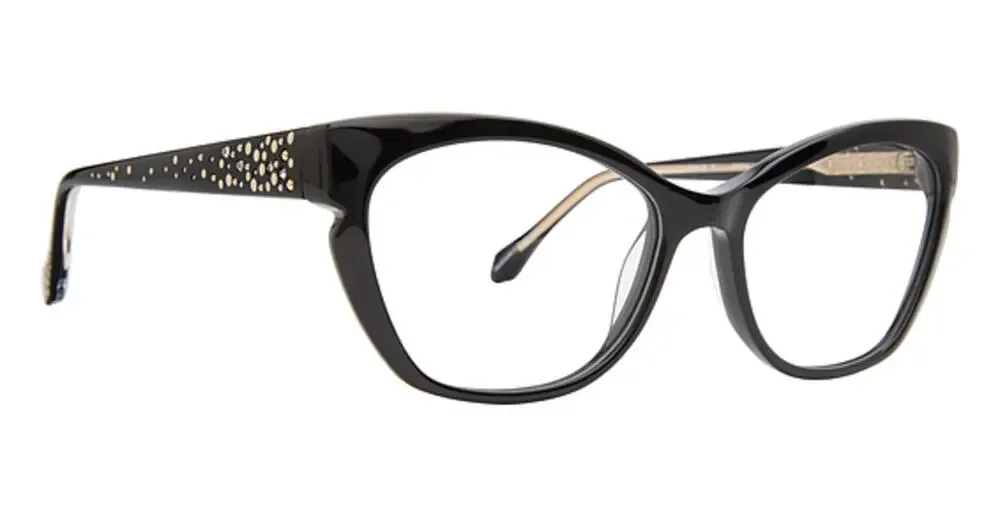 NEW Badgley Mischka Alexine Rhinstone Cat eye thick black frame eyeglasses